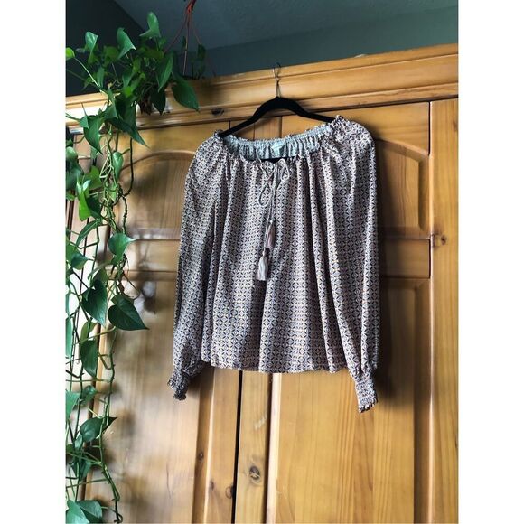 Max Studio Tie Neck Blouse Size Small - Picture 4 of 11
